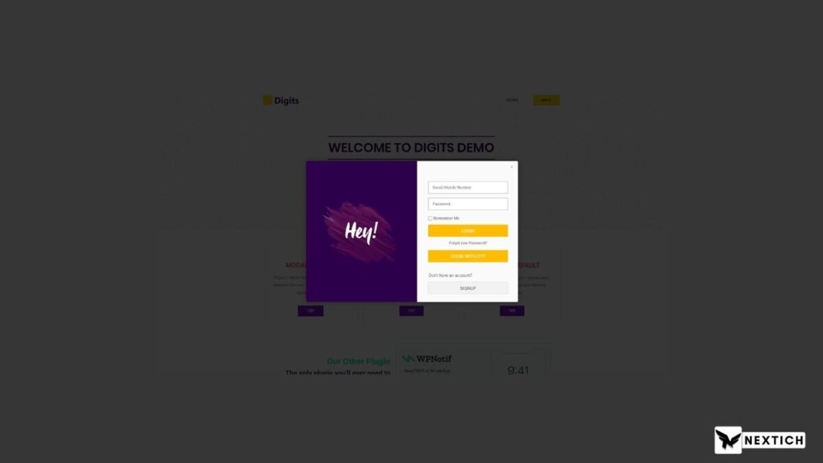 Digits : WordPress Mobile Number Signup and Login - Image 1