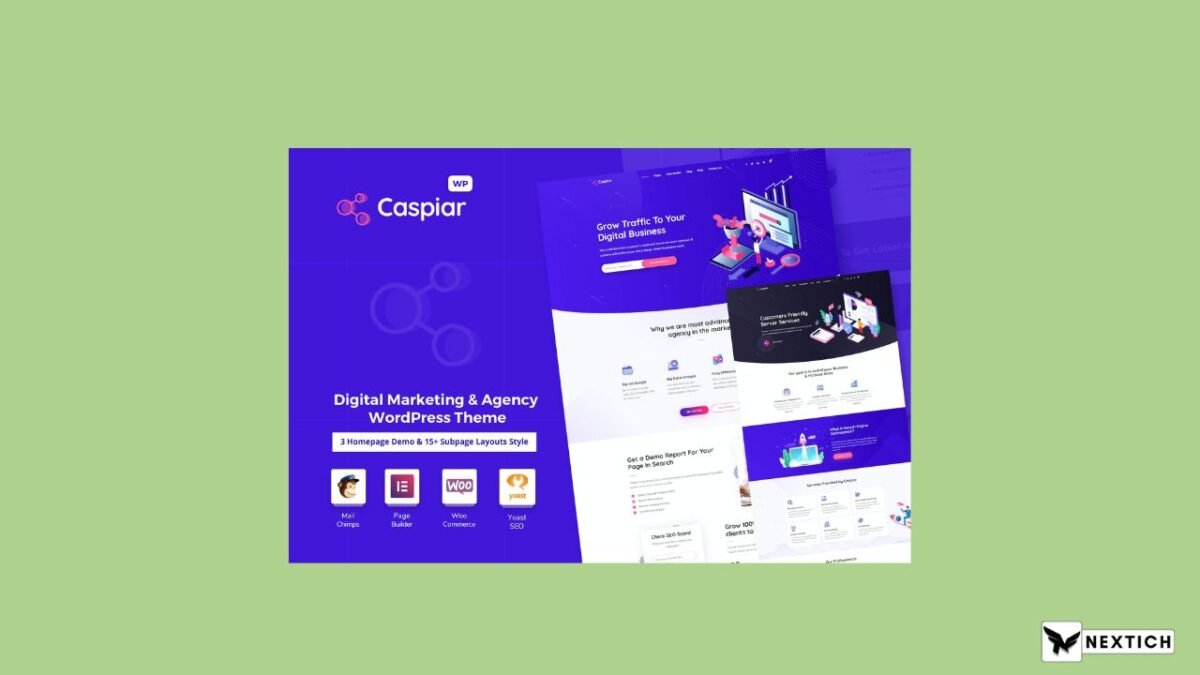 Caspiar | Digital Marketing and Agency WordPress Theme - Image 1